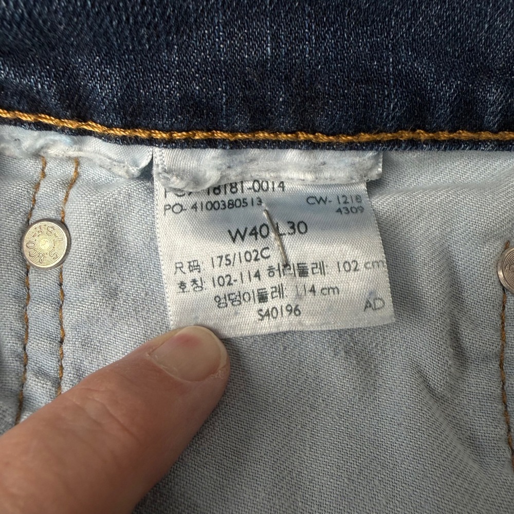 Levi's 541 Athletic Taper Comfy Jeans Mens 40x30 Dark Wash Denim Timeless - Picture 7 of 12